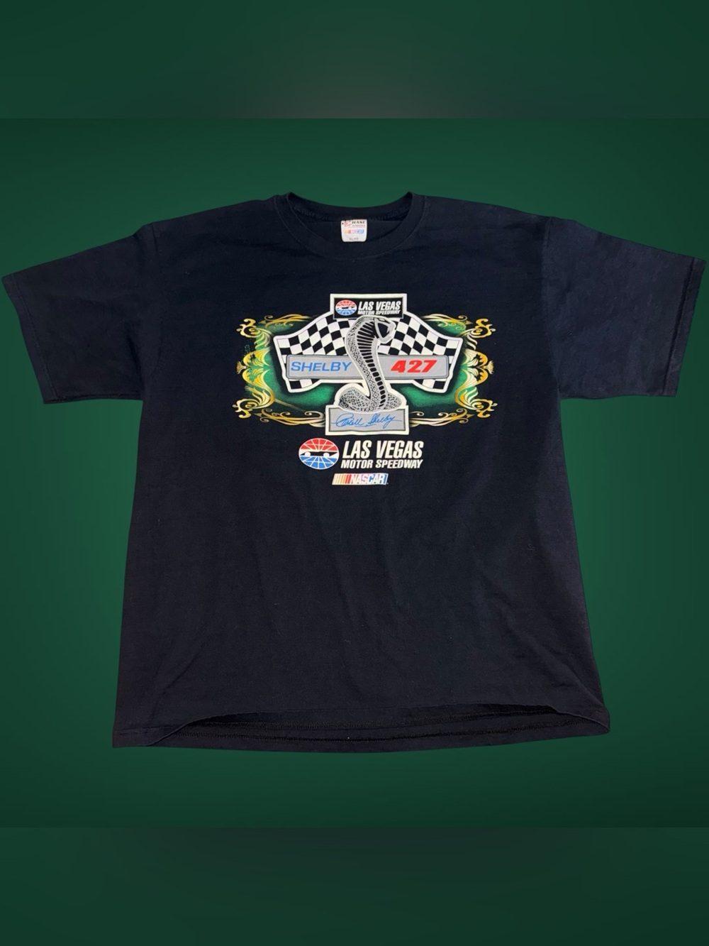 Vintage Y2K 2009 NASCAR Shelby 427 Las Vegas Motor Speedway Size XL T Shirt